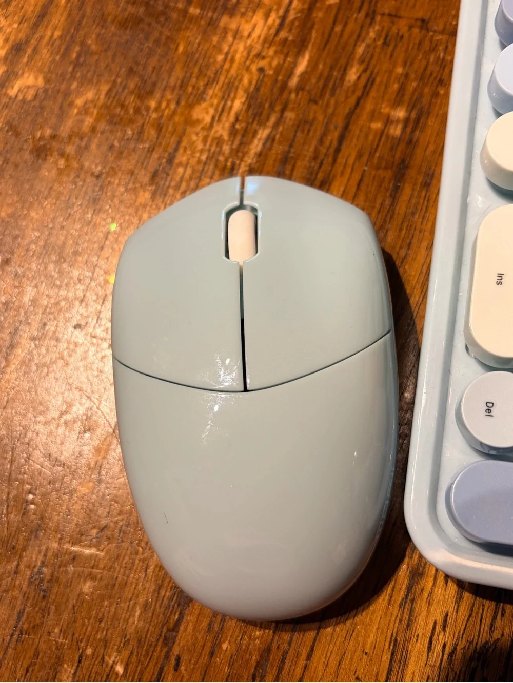 Blue Wireless Keyboard and Mouse